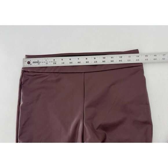 NWOT A New Day Faux Leather Burgundy Pull On Leggings Biker Rock Size M Grunge - Picture 6 of 8